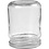 Creativ Company Glazen pot, H: 9,1 cm, d 6,8 cm, 240 ml, transparant, 12 stuk/ 1 doos