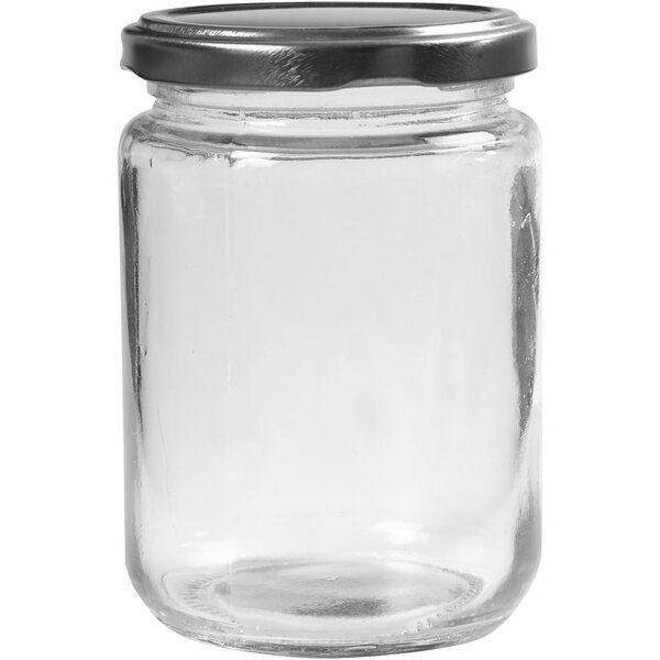 Creativ Company Glazen pot, H: 11 cm, d 7,5 cm, 370 ml, transparant, 6 stuk/ 1 doos