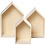 Creativ Company Showdozen, huizen, H: 20,3+25,3+31 cm, D: 10 cm, B: 13+16,2+20 cm, 3 stuk/ 1 set