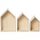 Creativ Company Showdozen, huizen, H: 20,3+25,3+31 cm, D: 10 cm, B: 13+16,2+20 cm, 3 stuk/ 1 set