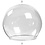 Creativ Company Belvormig glas zonder voet, d 8 cm, gatgrootte 5 cm, transparant, 4 stuk/ 1 doos