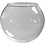 Creativ Company Belvormig glas zonder voet, d 8 cm, gatgrootte 5 cm, transparant, 4 stuk/ 1 doos