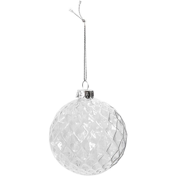 Creativ Company Glazen facet bal, d 7,8 cm, transparant, 4 stuk/ 1 doos
