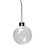 Creativ Company Glazen ornamenten, H: 6,9 cm, d 5,9 cm, transparant, 8 stuk/ 1 doos