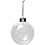 Creativ Company Glazen ornamenten, H: 8,9 cm, d 7,9 cm, transparant, 6 stuk/ 1 doos