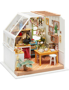 Creativ Company DIY Miniatuur kamer, Keuken, H: 18,7 cm, B: 19 cm, 1 stuk