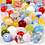 Creativ Company Glazen kralen, rond, ovaal, cirkel, d 6-13 mm, gatgrootte 0,5-1,5 mm, diverse kleuren, 60 gr/ 1 doos