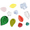 Creativ Company Glazen kralen, bladeren, bloemen, d 6-17 mm, gatgrootte 0,5-1,5 mm, diverse kleuren, 60 gr/ 1 doos