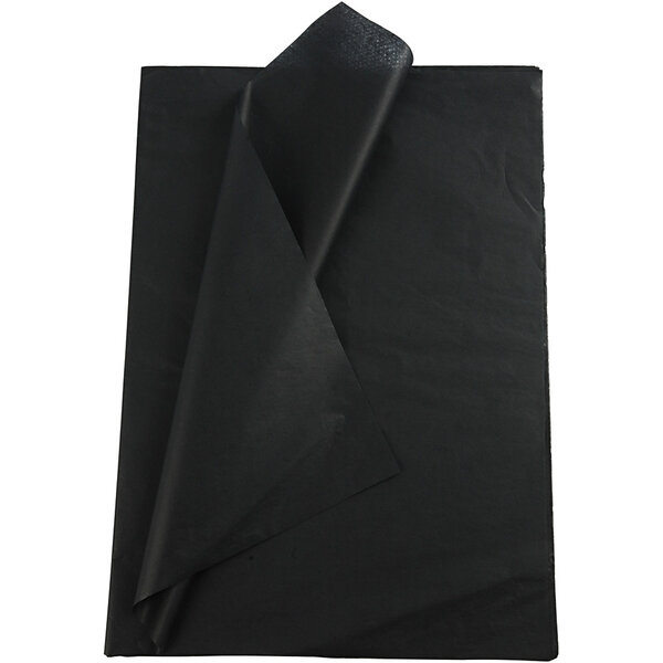 Creativ Company Tissuepapier, vel 50x70 cm, 17 gr, zwart, 25 vel/ 1 doos