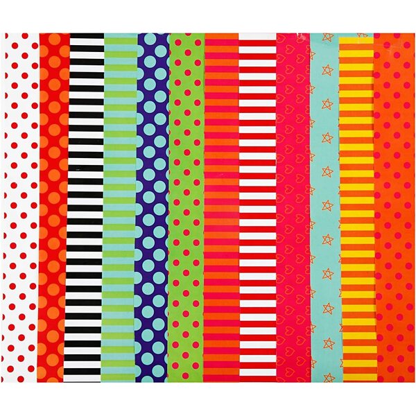 Creativ Company Glanspapier, bedrukt, vel 24x32 cm, 80 gr, diverse kleuren, 50 div vellen/ 1 doos