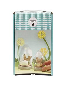 Creativ Company Stolpen met decoratie, H: 12+15,5 cm, 2 stuk/ 1 doos