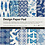 Creativ Company Design papierblok, vel 15,2x15,2 cm, 120 gr, blauw, 50 vel/ 1 doos