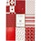 Vivi Gade Design papierblok, afm 21x30 cm, 120+128 gr, rood, wit, 24 vel/ 1 doos