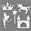 Creativ Company Sprookje, H: 13,5-27,5 cm, B: 9,5-25 cm, 230 gr, wit, 16 stuk/ 1 doos