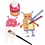Creativ Company Robotten, H: 22,5-24 cm, B: 15-16 cm, 230 gr, wit, 16 stuk/ 1 doos
