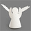Creativ Company Wrap around Engelen, H: 10,5 cm, d 7 cm, 230 gr, wit, 25 stuk/ 1 doos