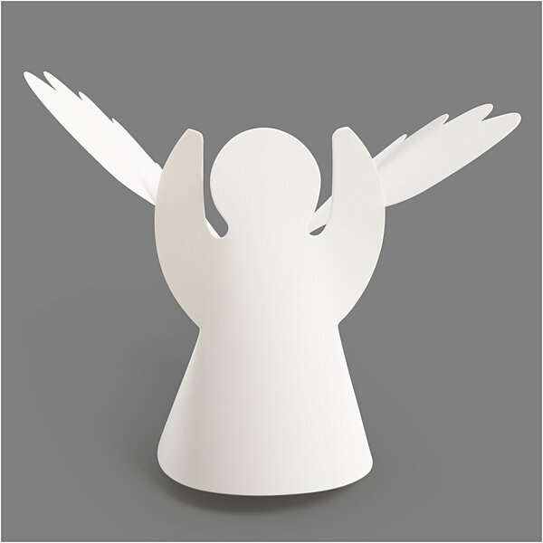 Creativ Company Wrap around Engelen, H: 10,5 cm, d 7 cm, 230 gr, wit, 25 stuk/ 1 doos