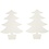 TeACH Me Kerstbomen, H: 21,5 cm, B: 16,5 cm, 230 gr, wit, 25 stuk/ 1 doos