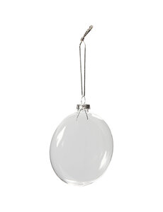 Creativ Company Plat glazen kerstbal