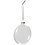 Creativ Company Plat glazen kerstbal, d 8 cm, dikte 2,1 cm, 6 stuk/ 1 doos