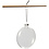 Creativ Company Plat glazen kerstbal, d 8 cm, dikte 2,1 cm, 6 stuk/ 1 doos