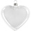 Creativ Company Plat glazen hart, H: 9 cm, B: 7.8 cm, dikte 2,1 cm, 6 stuk/ 1 doos