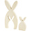 Creativ Company 2in1 Figuren, hazen / konijnen, H: 11,5+24,5 cm, D: 2 cm, B: 6,5+11,5 cm, 1 set