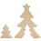 Creativ Company 2in1 Figuren, kerstboom, H: 8+20 cm, D: 2 cm, B: 6,5+14,5 cm, 1 set