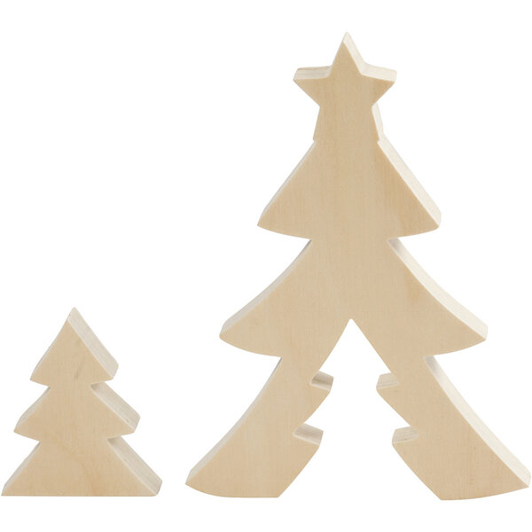 Creativ Company 2in1 Figuren, kerstboom, H: 8+20 cm, D: 2 cm, B: 6,5+14,5 cm, 1 set