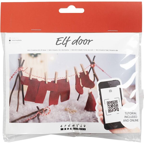 Creativ Company Mini Hobbyset Kabouterdeur, Wasgoed, 1 doos