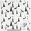 Vivi Gade Design papier, herten & patronen, 180 gr, zwart, zilver, wit, 3 vel/ 1 doos