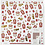 Vivi Gade Design papier, notenkraker, 180 gr, goud, rood, wit, 3 vel/ 1 doos