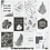 Vivi Gade Design papier, bladeren & patroon, 180 gr, 5 vel/ 1 doos
