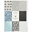 Vivi Gade Design papierblok, afm 21x30 cm, 120+128 gr, zwart, blauw, grijs, wit, 24 vel/ 1 doos