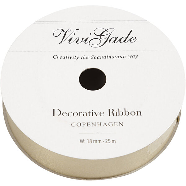 Cadeaulint, B: 18 mm, matt, goud, 25 m/ 1 rol