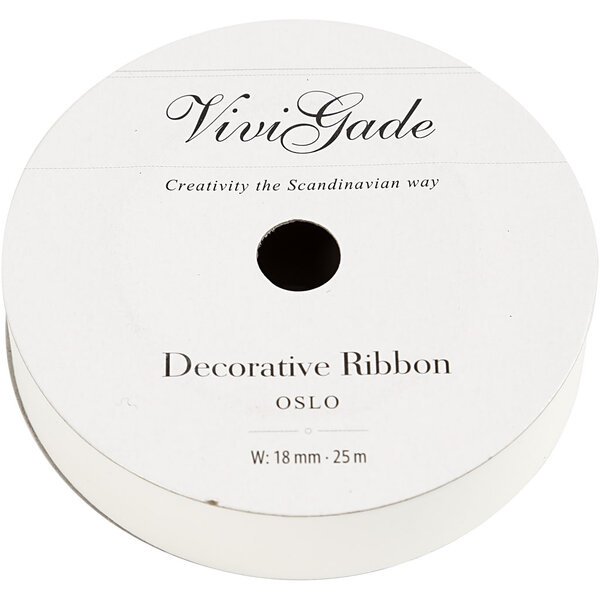 Vivi Gade Cadeaulint, B: 18 mm, matt, wit, 25 m/ 1 rol