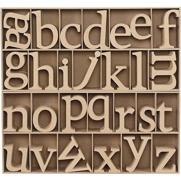 Creativ Company Letter, H: 8 cm, dikte 2 cm, 112 stuk/ 1 doos