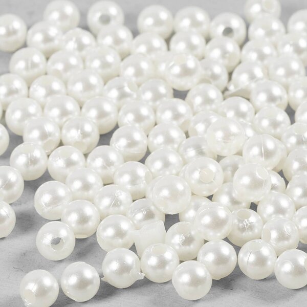 Creativ Company Waskralen, d 5 mm, gatgrootte 1,7 mm, parelmoer, 110 stuk/ 1 doos