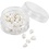 Creativ Company Zoetwaterparels, Overdwars geperforeerd, d 4-6 mm, gatgrootte 1 mm, parelmoer, 55 stuk/ 1 doos