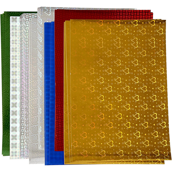 Creativ Company Holografisch papier, A4, vel 210x297 mm, 120 gr, 80 div vellen/ 1 doos