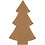 Creativ Company Kerstboom, H: 18 cm, B: 11 cm, 350 gr, naturel, 4 stuk/ 1 doos