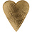Creativ Company Hart, H: 12 cm, B: 10 cm, 350 gr, goud, 4 stuk/ 1 doos