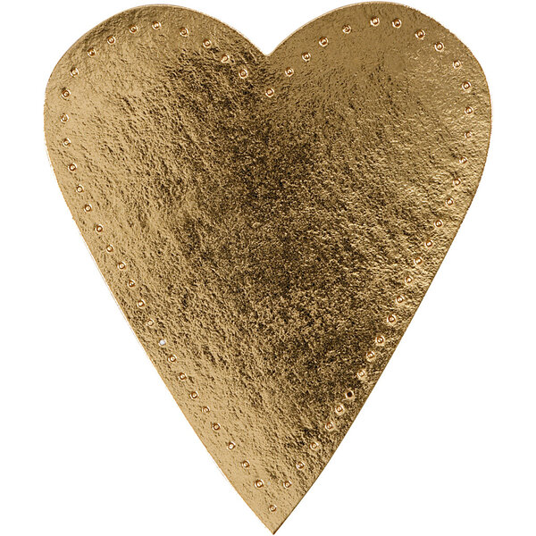 Creativ Company Hart, H: 12 cm, B: 10 cm, 350 gr, goud, 4 stuk/ 1 doos