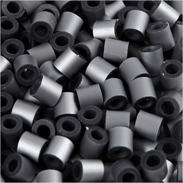 NABBI Strijkkralen, afm 5x5 mm, gatgrootte 2,5 mm, medium, zilver (32262), 1100 stuk/ 1 doos