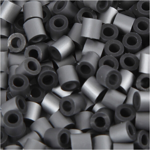 NABBI Strijkkralen, afm 5x5 mm, gatgrootte 2,5 mm, medium, zilver (32262), 6000 stuk/ 1 doos