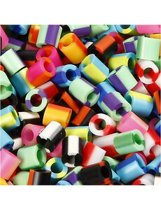 NABBI Strijkkralen, afm 5x5 mm, gatgrootte 2,5 mm, medium, streep, 1100 div/ 1 doos