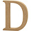 Creativ Company Letter, D, H: 8 cm, dikte 1,5 cm, 1 stuk