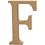 Creativ Company Letter, F, H: 8 cm, dikte 1,5 cm, 1 stuk