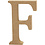 Creativ Company Letter, F, H: 8 cm, dikte 1,5 cm, 1 stuk