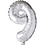 Creativ Company Folieballon , 9, H: 41 cm, zilver, 1 stuk